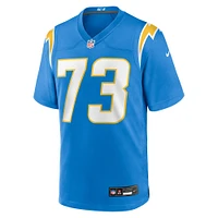 Maillot Nike Mekhi Becton bleu poudre pour homme des Los Angeles Chargers