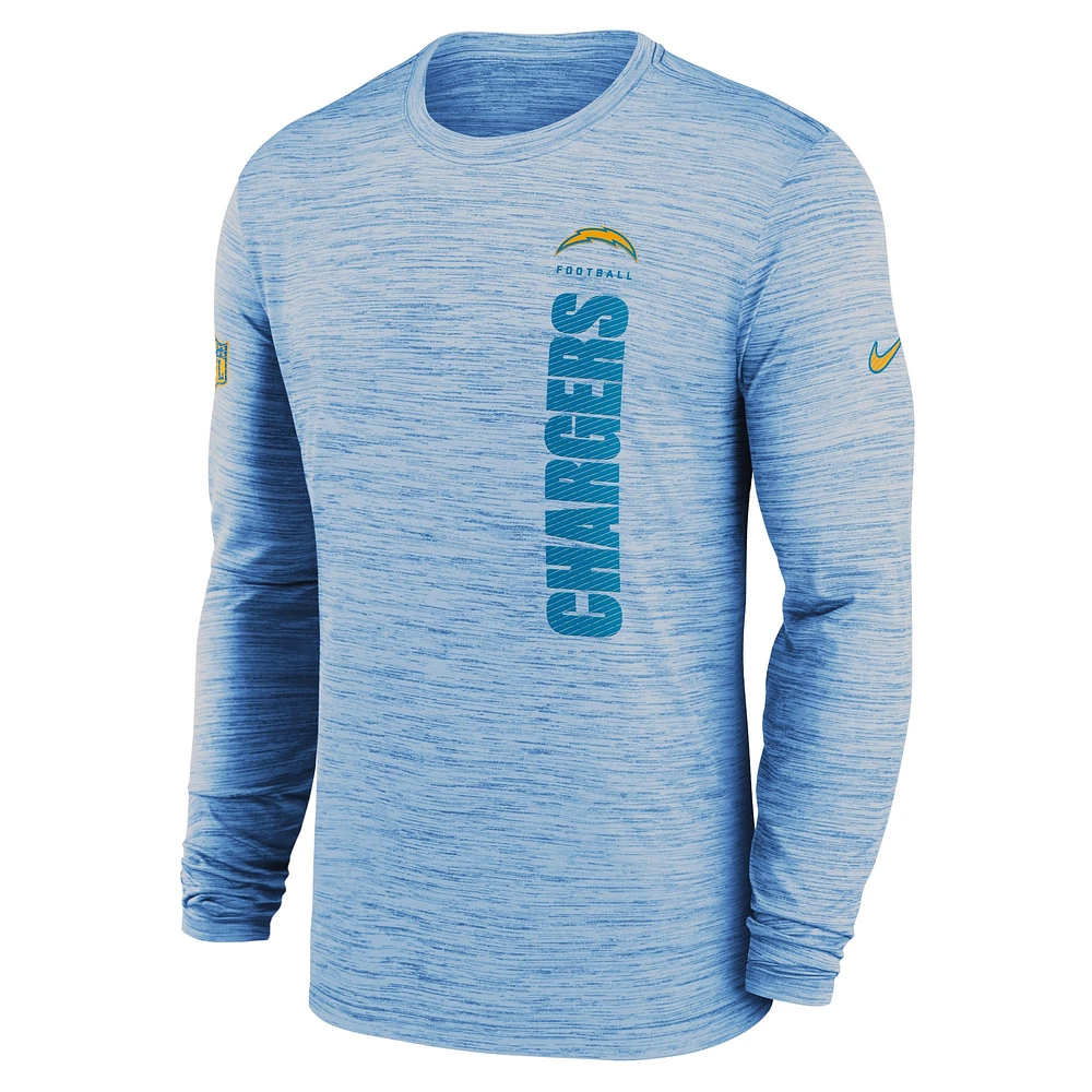 Men's Nike Powder Blue Los Angeles Chargers 2024 Sideline Velocity Performance Long Sleeve T-Shirt