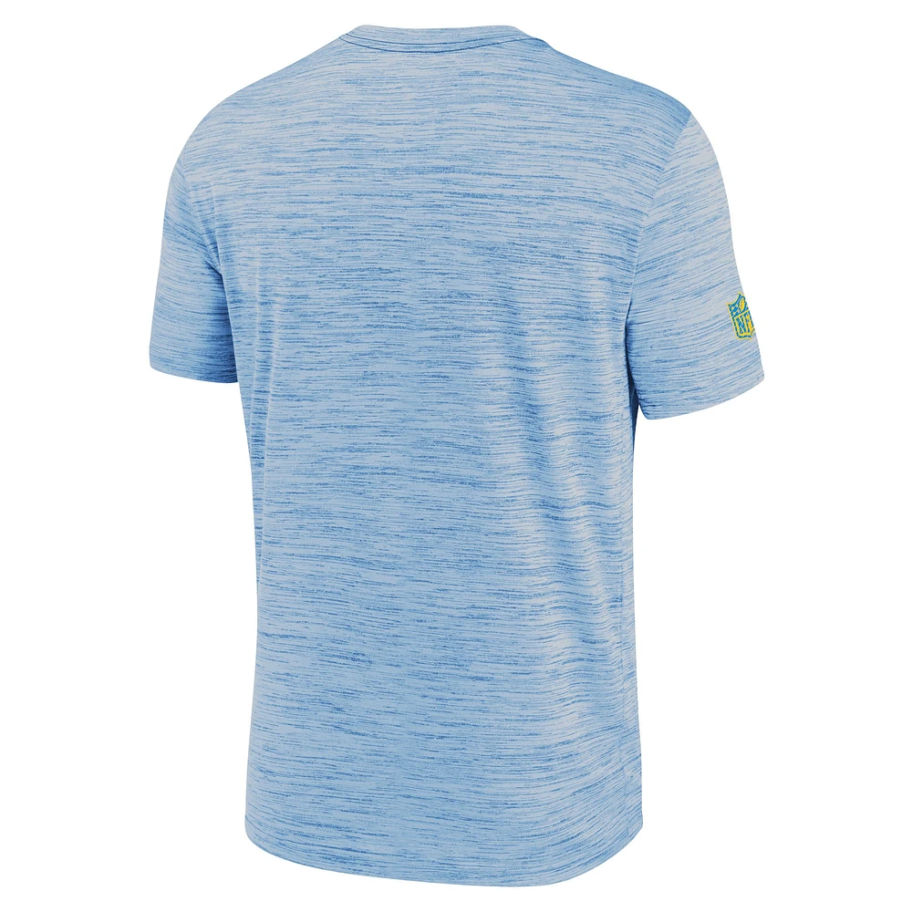 T-shirt Nike Performance Sideline Velocity bleu poudre pour homme Los Angeles Chargers 2024