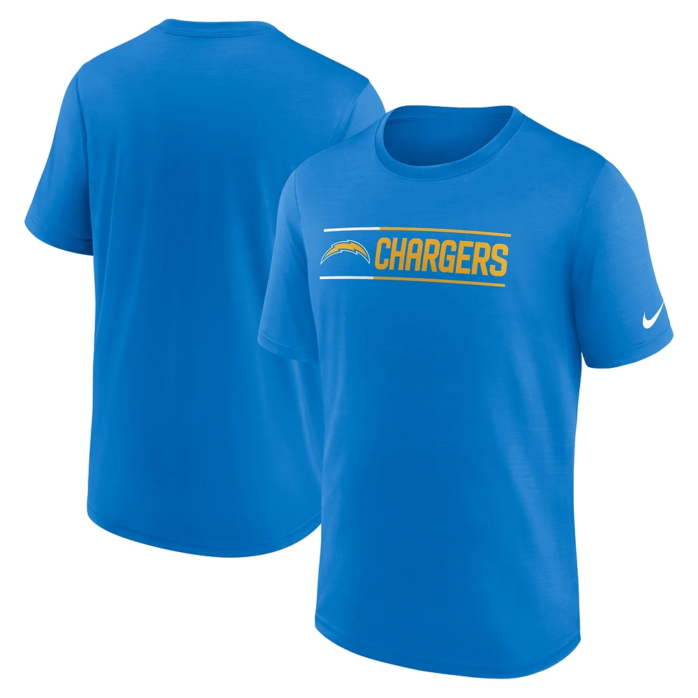 T-shirt Nike Powder Blue Los Angeles Chargers Exceed Performance pour homme