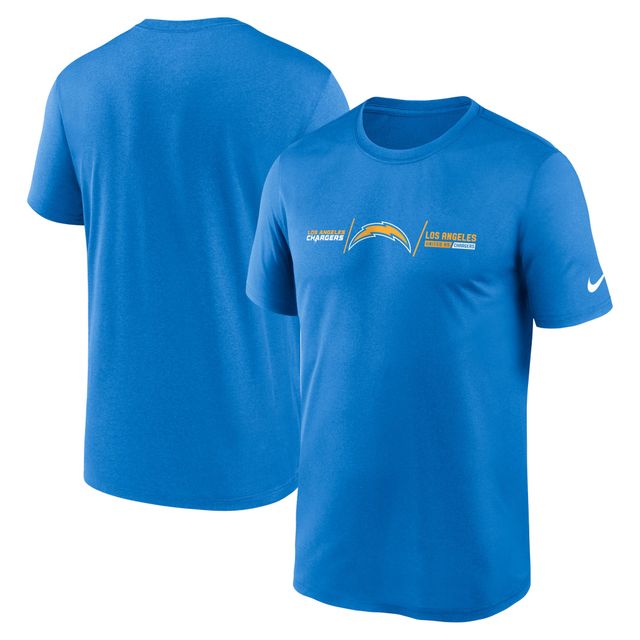 Nike Los Angeles Chargers Fan Gear Horizontal Lockup Legend - Bleu poudré pour homme T-shirt de performance