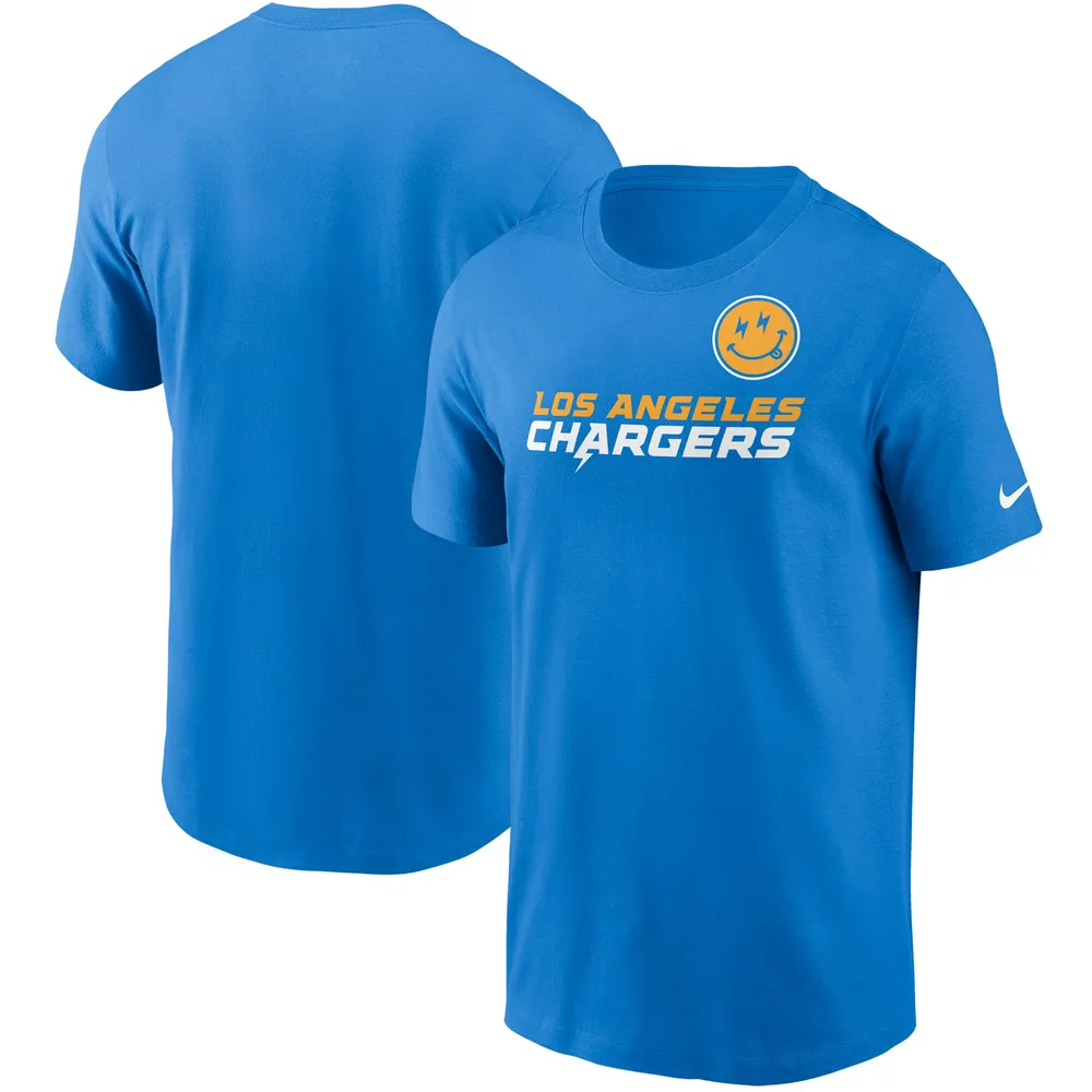 T-shirt Nike pour hommes, bleu poudre, Los Angeles Chargers, Hometown Collection Bolts