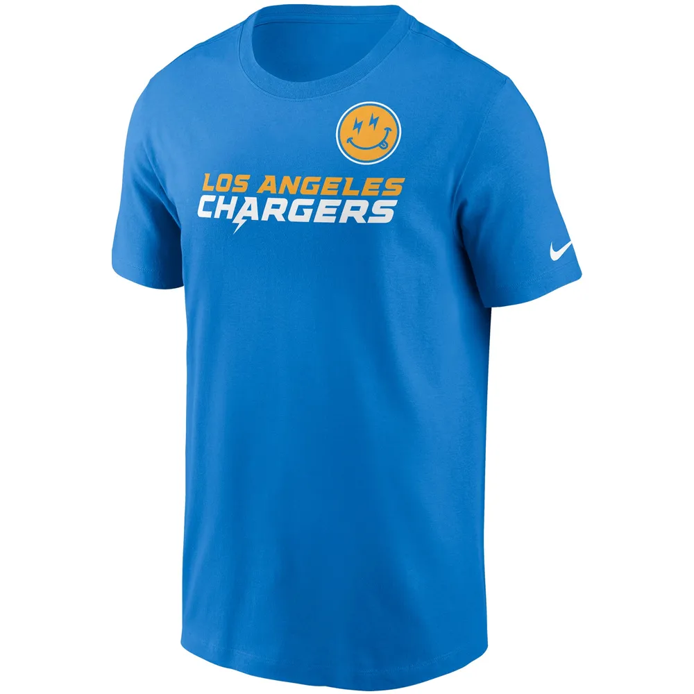 T-shirt Nike pour hommes, bleu poudre, Los Angeles Chargers, Hometown Collection Bolts