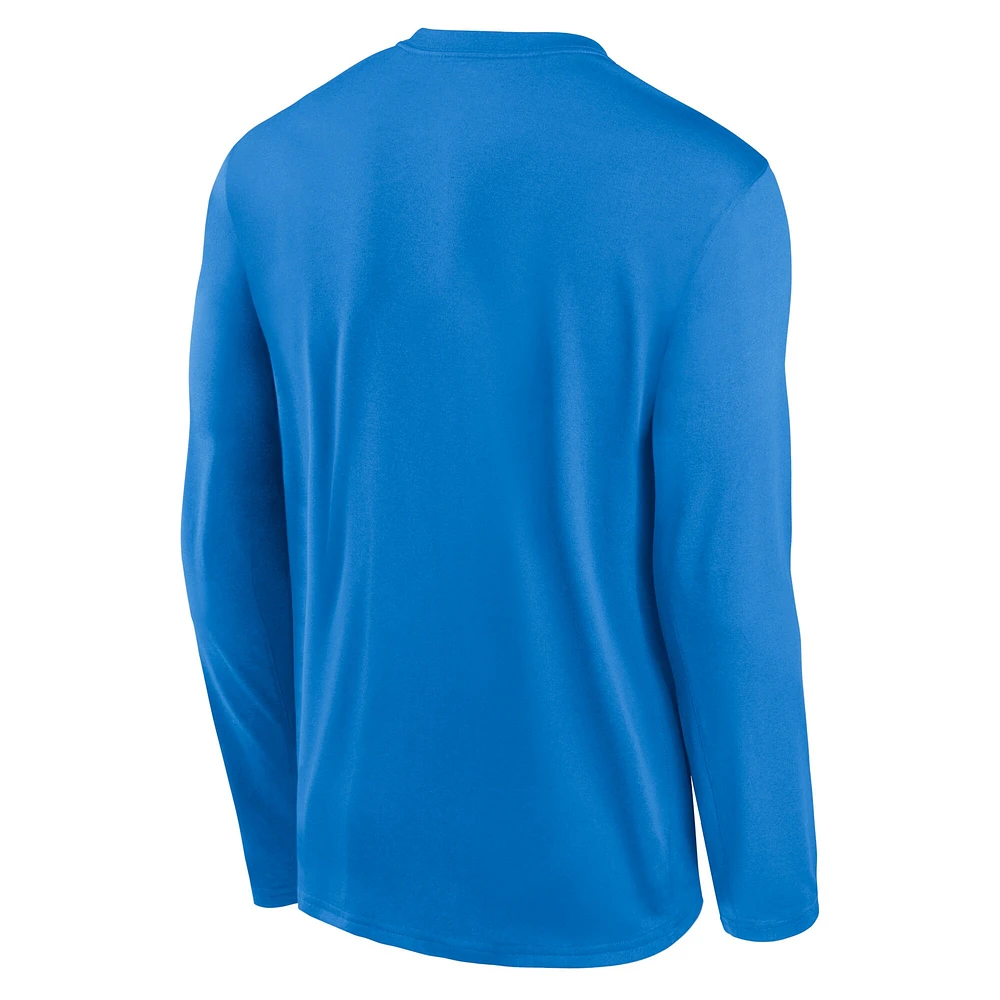 T-shirt Nike à manches longues bleu poudre pour homme Los Angeles Chargers Icon Legend Performance