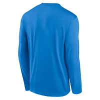 T-shirt Nike à manches longues bleu poudre pour homme Los Angeles Chargers Icon Legend Performance