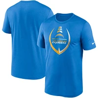 T-shirt Nike Performance Los Angeles Chargers Icon Legend bleu poudré pour homme