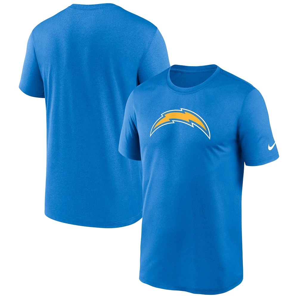 T-shirt Nike Los Angeles Chargers Legend Logo Performance pour homme, bleu poudré