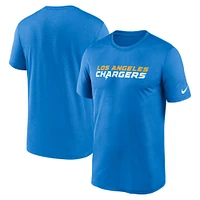 Men's Nike  Powder Blue Los Angeles Chargers Legend Wordmark Performance T-Shirt