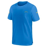 T-shirt Nike bleu poudré Los Angeles Chargers Sideline Coach Performance pour homme