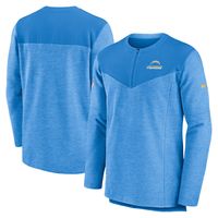 Men's Nike Powder Blue Los Angeles Chargers Sideline Lockup Performance Quarter-Zip Top