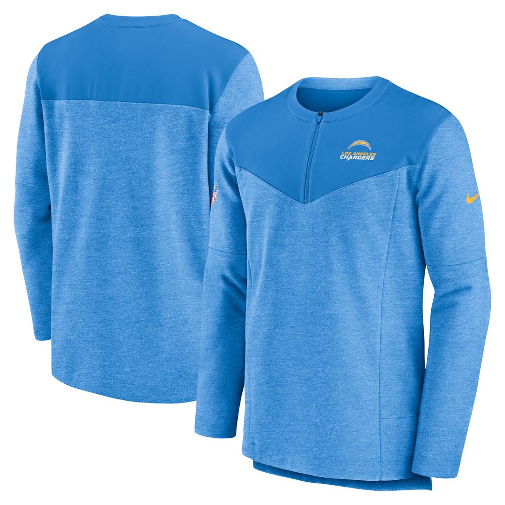 Men's Nike Powder Blue Los Angeles Chargers Sideline Lockup Performance Quarter-Zip Top