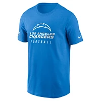 T-shirt Nike pour homme, bleu poudre, Los Angeles Chargers Sideline Performance