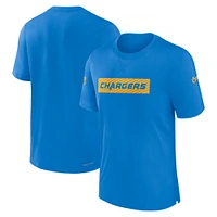 T-shirt Nike Powder Blue Los Angeles Chargers Sideline Player Performance pour homme