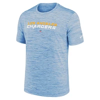 T-shirt Performance Velocity Sideline Team des Los Angeles Chargers Nike Powder Blue pour homme