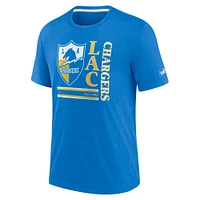 Men's Nike Powder Blue Los Angeles Chargers Wordmark Logo Tri-Blend T-Shirt