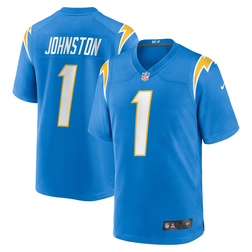 Men's Nike Quentin Johnston Powder Blue Los Angeles Chargers  Game Player Jersey