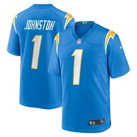 Maillot de joueur Nike Quentin Johnston bleu poudre pour homme des Los Angeles Chargers