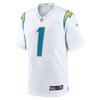 Homme Nike Quentin Johnston Blanc Los Angeles Chargers Away Game Jersey