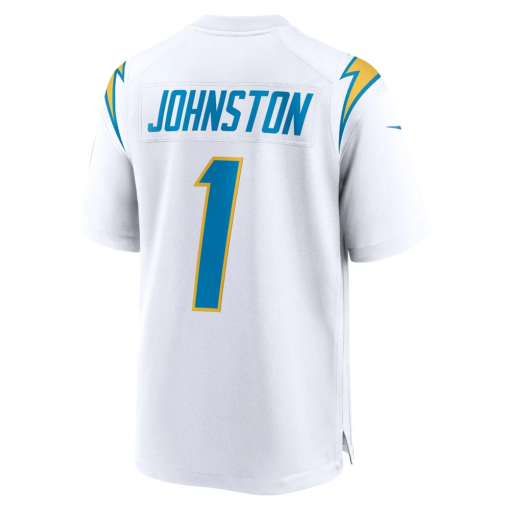 Homme Nike Quentin Johnston Blanc Los Angeles Chargers Away Game Jersey