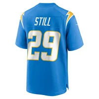 Maillot de match l'équipe Nike Tarheeb Still Powder Blue pour hommes des Chargers Los Angeles