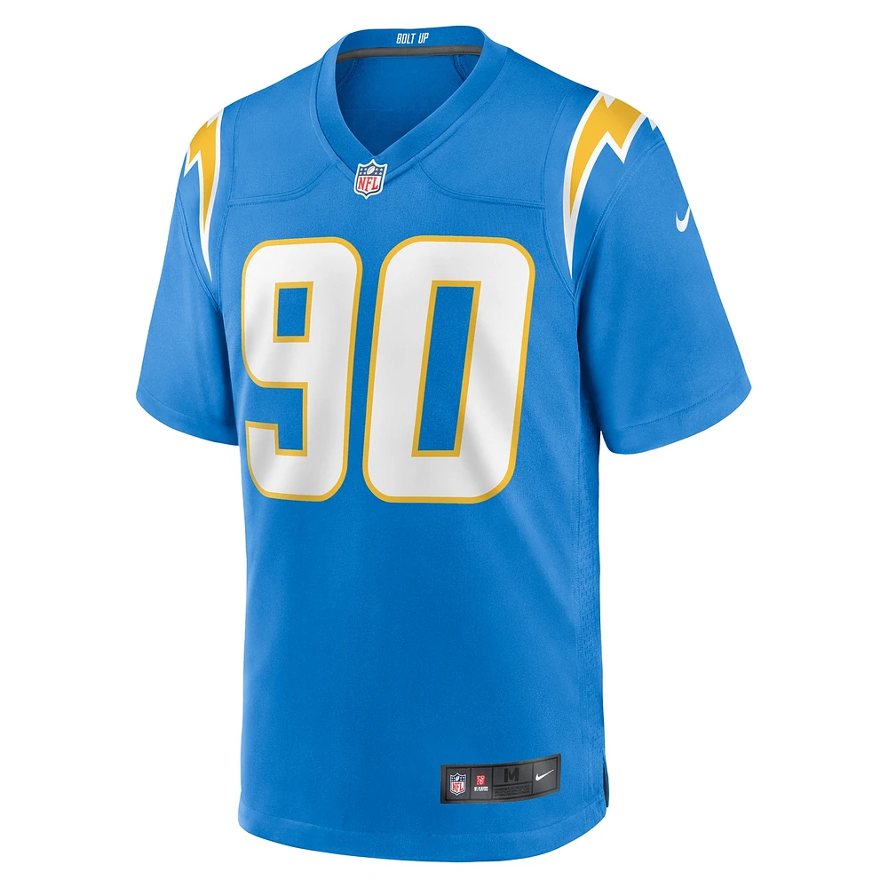 Maillot de jeu d'équipe Nike Teair Tart Powder Blue Los Angeles Chargers pour homme