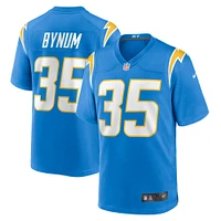 Maillot de match l'équipe Nike Terrell Bynum pour hommes, bleu poudre des Chargers Los Angeles