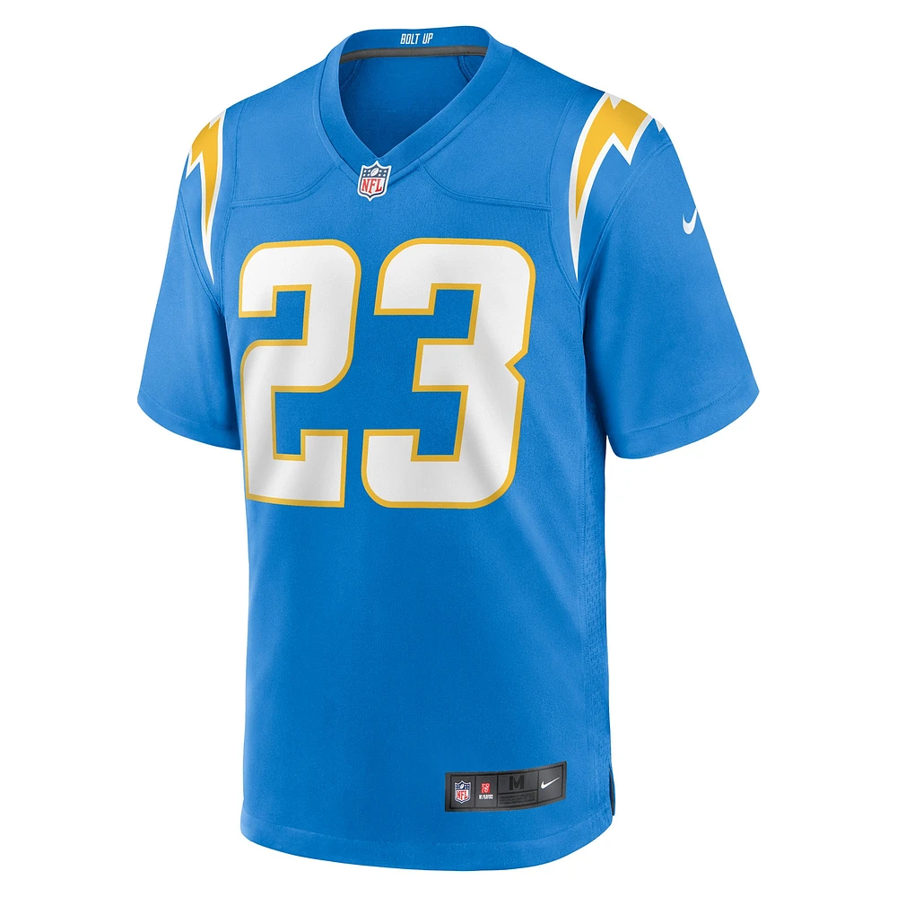 Maillot de match Nike Tony Jefferson bleu poudre pour homme des Los Angeles Chargers