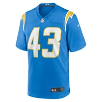 Maillot de match Nike Troy Dye Powder Blue Los Angeles Chargers pour homme