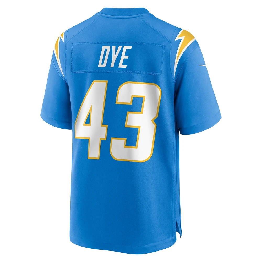 Maillot de match Nike Troy Dye Powder Blue Los Angeles Chargers pour homme