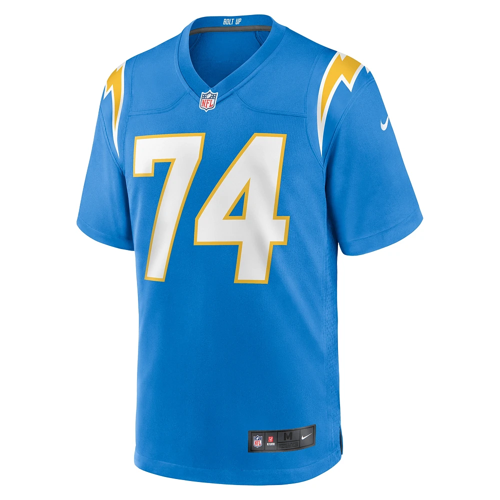 Maillot Nike Tyler McLellan Powder Blue pour homme des Los Angeles Chargers Team Game