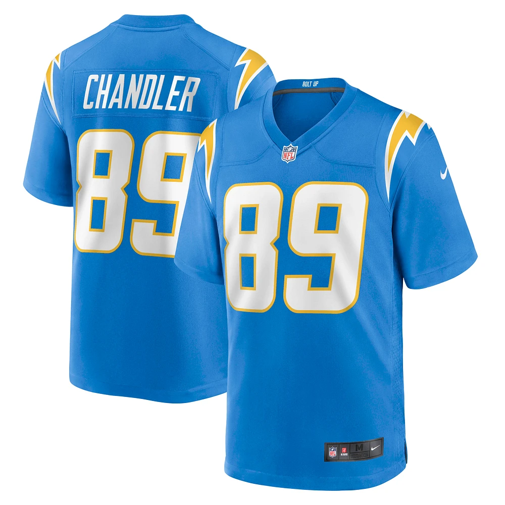 Maillot de joueur retraité Nike Wes Chandler pour homme, bleu poudre, Los Angeles Chargers