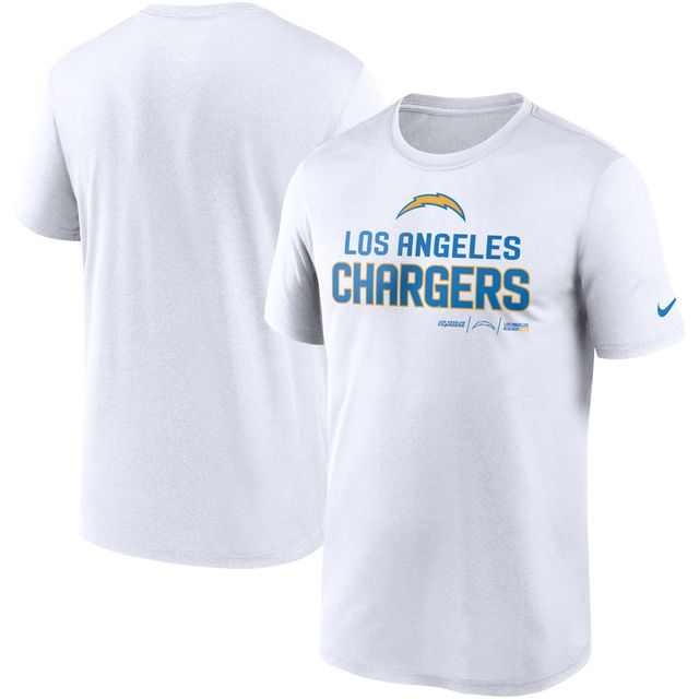 T-shirt de performance la communauté Nike Los Angeles Chargers Legend pour homme, blanc