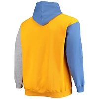 Men's Powder Blue/Gold Los Angeles Chargers Big & Tall Pullover Hoodie