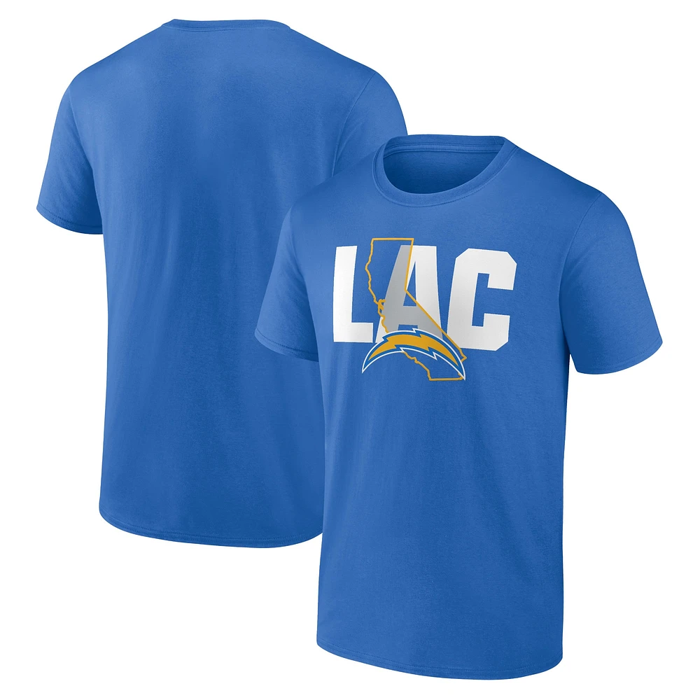 T-shirt bleu poudre pour homme Los Angeles Chargers Hometown Collection 1st Down