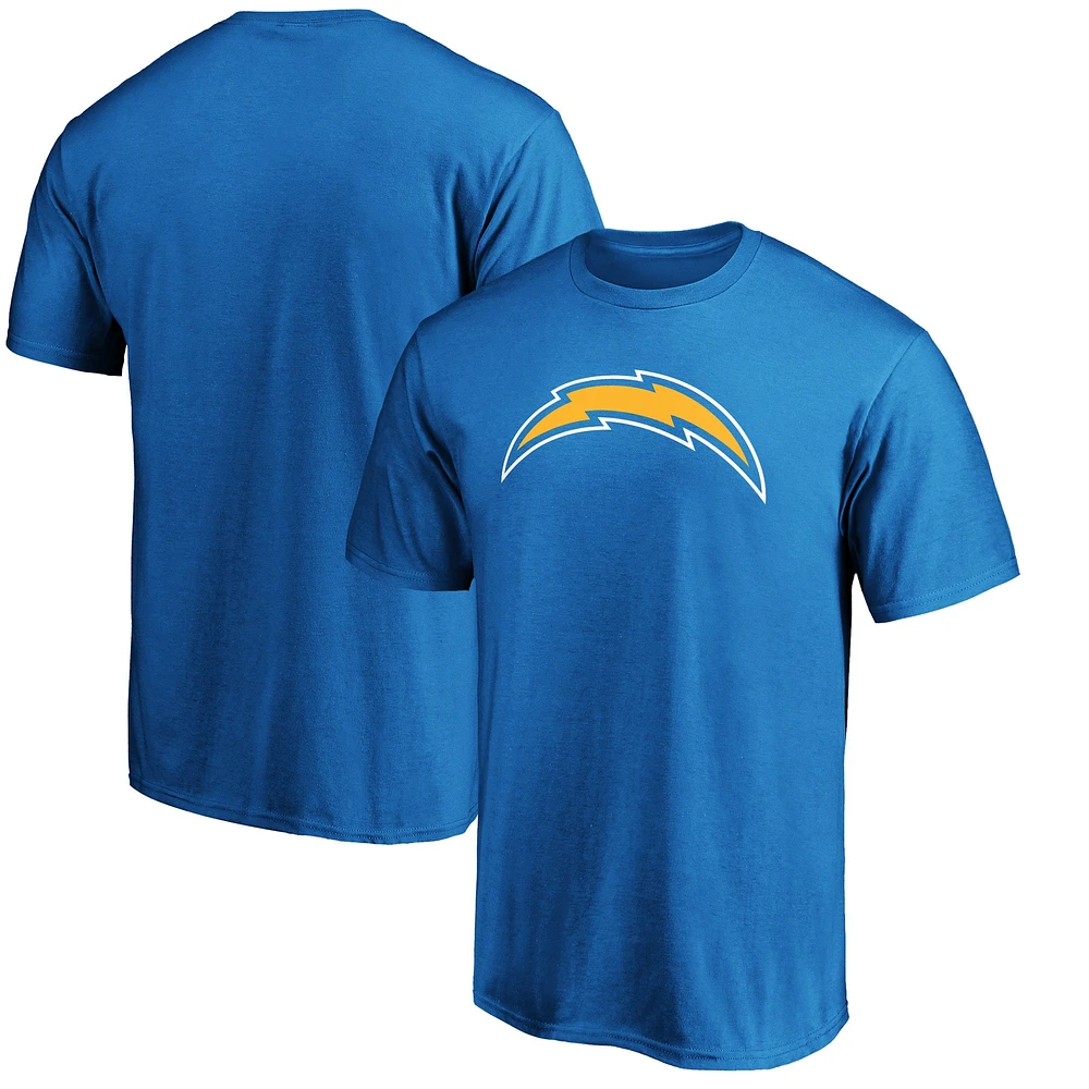 T-shirt bleu poudré avec logo principal de l'équipe des Los Angeles Chargers pour hommes