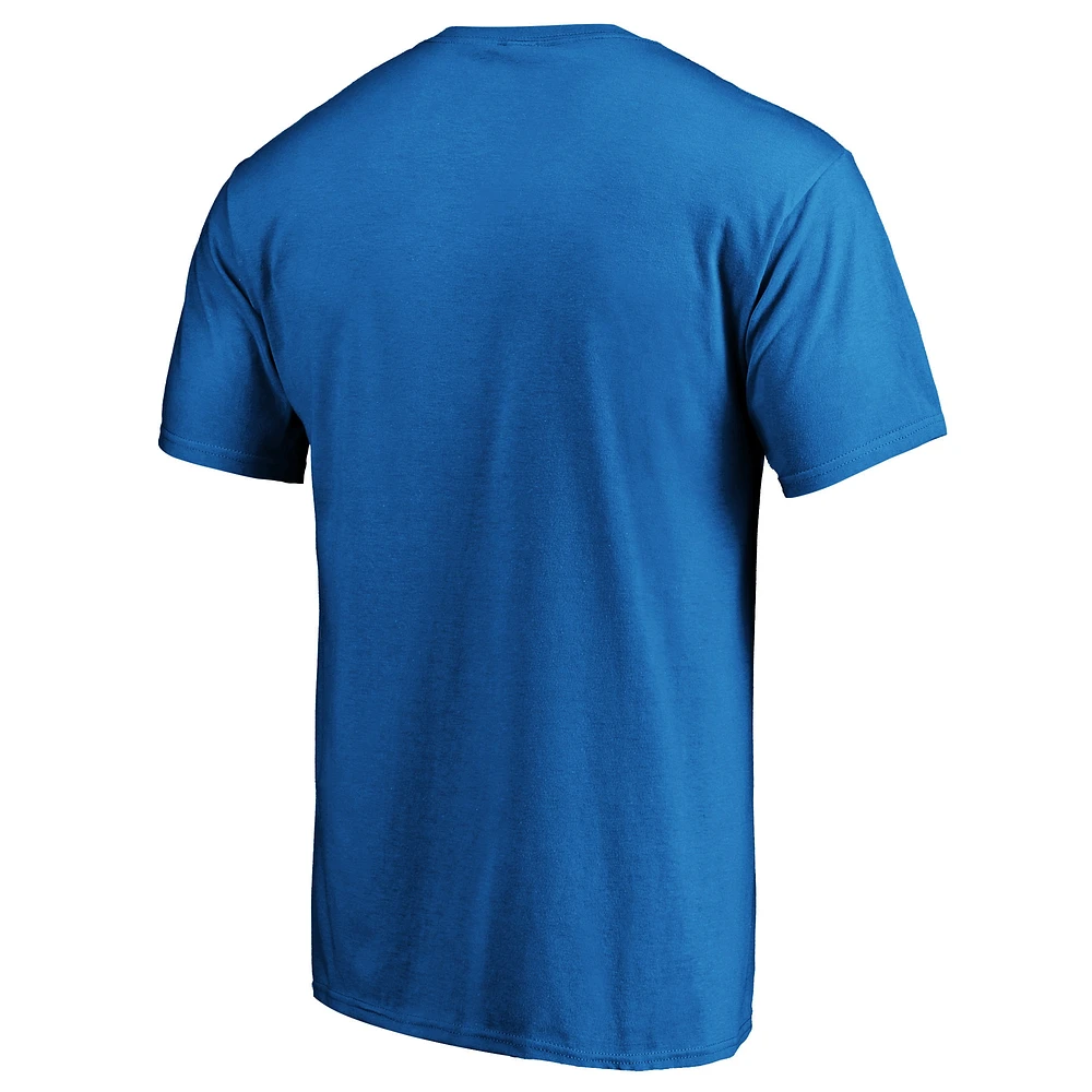 T-shirt bleu poudré avec logo principal de l'équipe des Los Angeles Chargers pour hommes