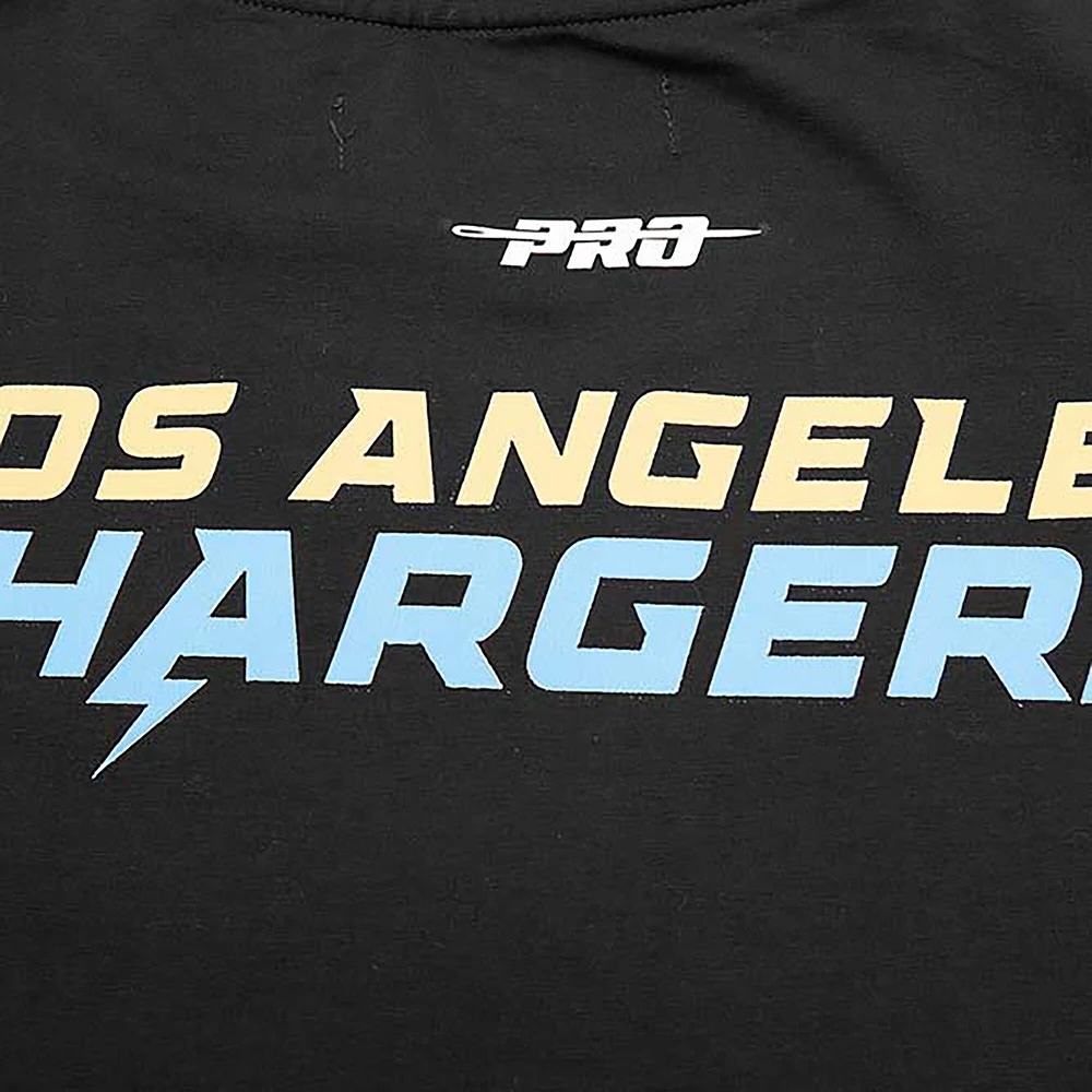 T-shirt rétro Striper Pro Standard noir des Chargers de Los Angeles pour hommes