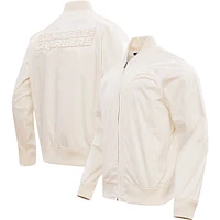 Men's Pro Standard Cream Los Angeles Chargers Neutral Full-Zip Jacket