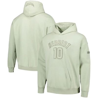 Sweat à capuche Pro Standard pour hommes Justin Herbert vert clair Los Angeles Chargers Nom et numéro du joueur