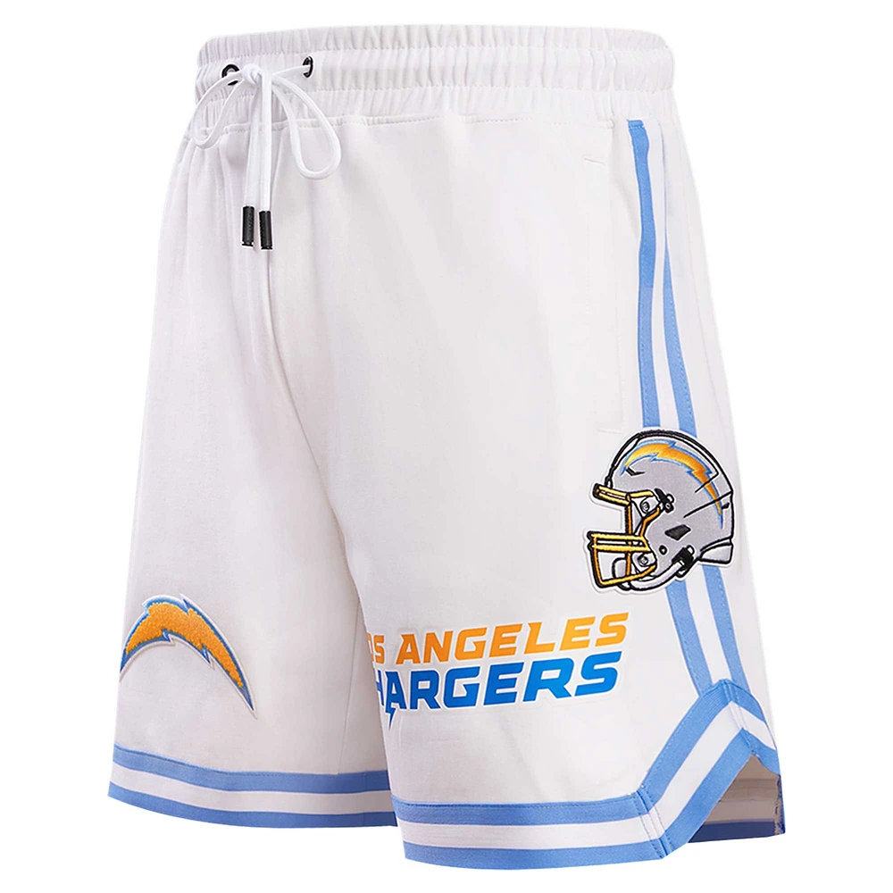 Short classique en chenille Pro Standard blanc des Chargers de Los Angeles pour hommes