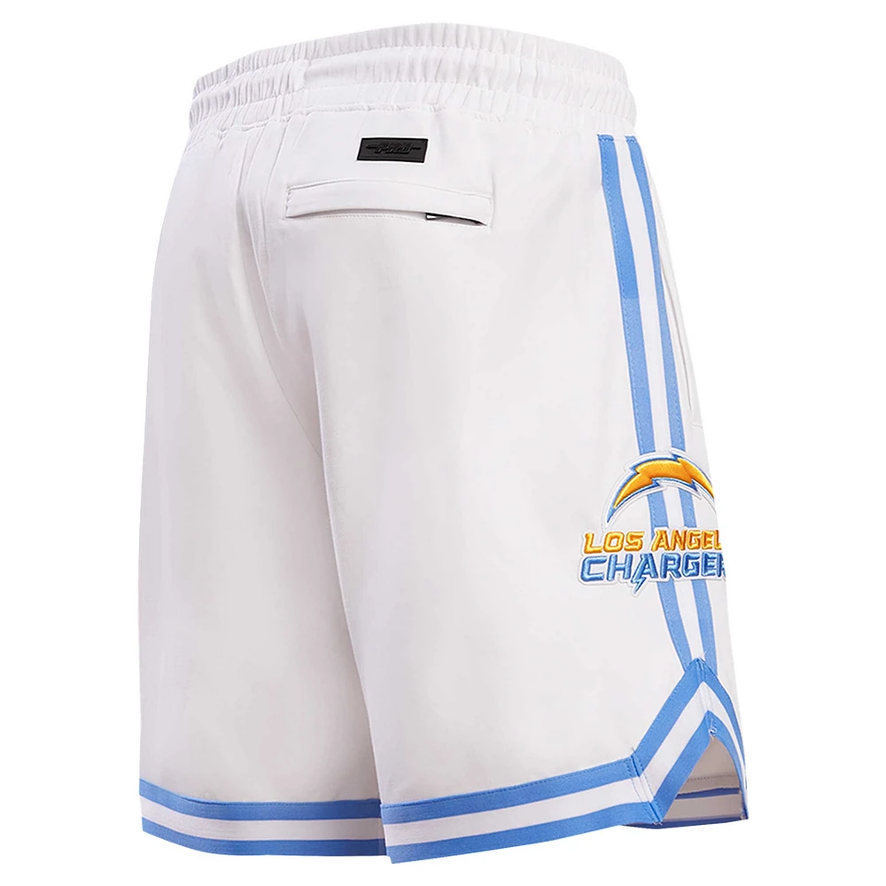 Short classique en chenille Pro Standard blanc des Chargers de Los Angeles pour hommes