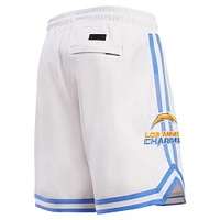 Short classique en chenille Pro Standard blanc des Chargers de Los Angeles pour hommes