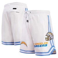 Short classique en chenille Pro Standard blanc des Chargers de Los Angeles pour hommes