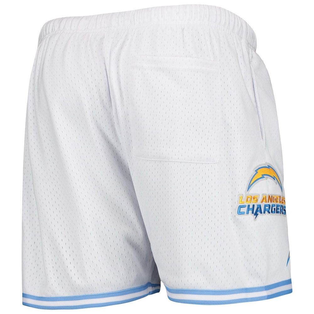 Men's Pro Standard White Los Angeles Chargers Mesh Shorts