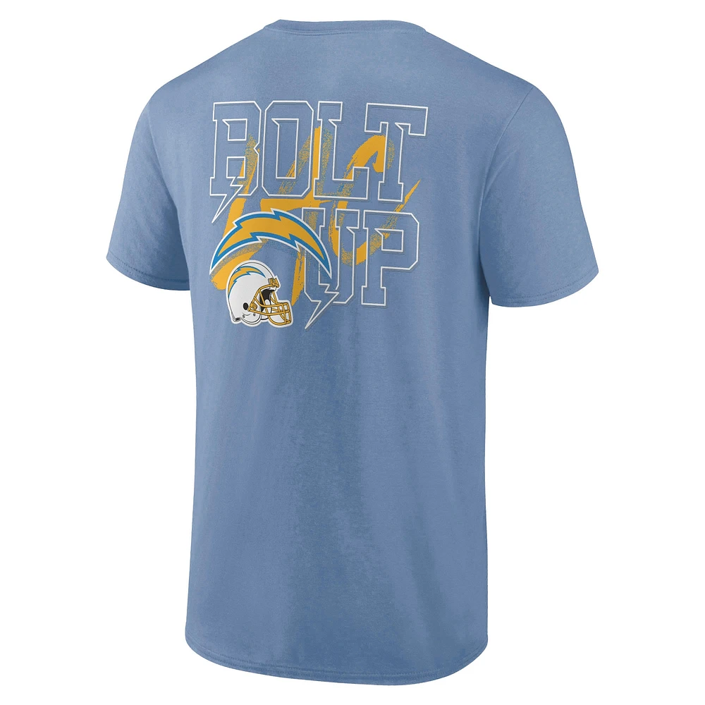 T-shirt bleu poudré Profile Los Angeles Chargers Big & Tall pour homme