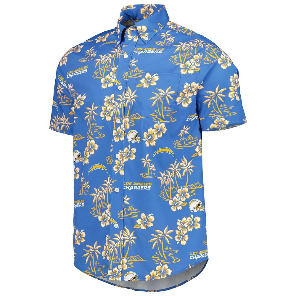 Men's Reyn Spooner Powder Blue Los Angeles Chargers Kekai Button-Up Shirt