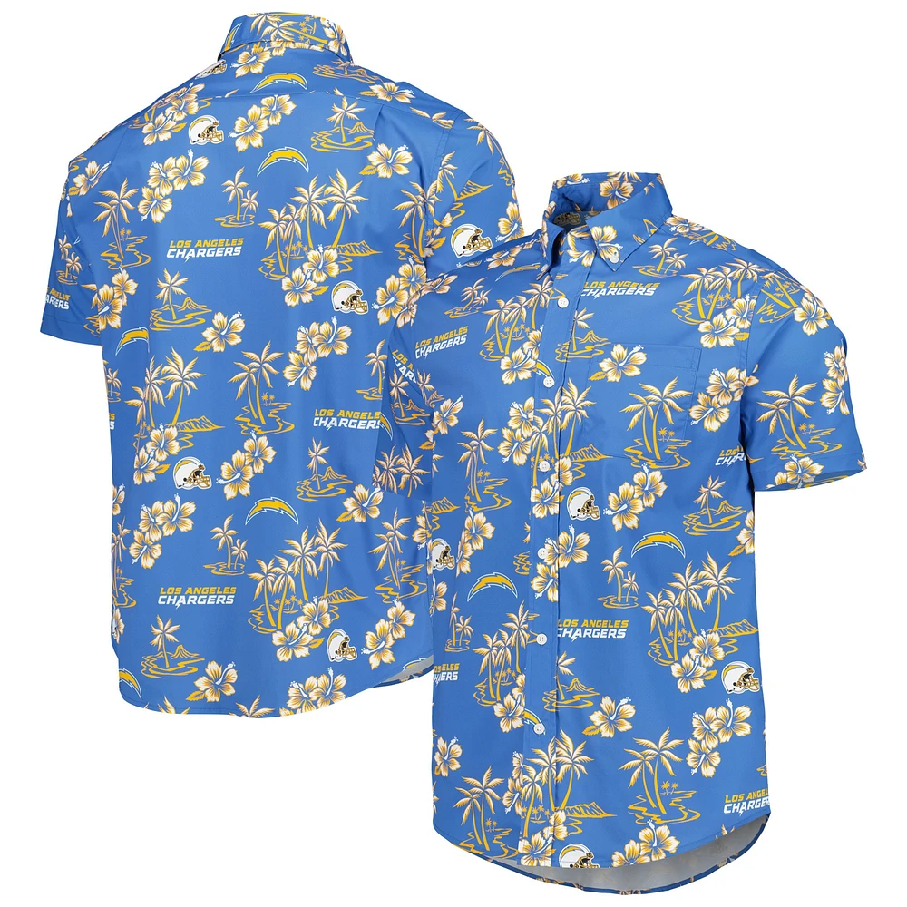 Chemise boutonnée Reyn Spooner pour homme Los Angeles Chargers Kekai bleu poudré