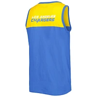 Débardeur tendance Starter Powder Blue/Gold Los Angeles Chargers Logo Touchdown pour homme