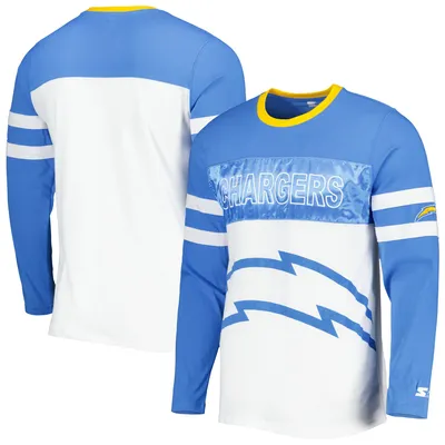 Los Angeles Chargers Starter Halftime Long Sleeve T-Shirt - Powder Blue/White