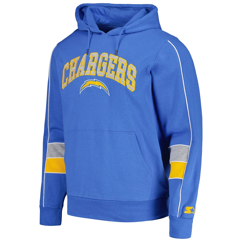 Sweat à capuche pour hommes Starter Powder Blue Los Angeles Chargers Captain